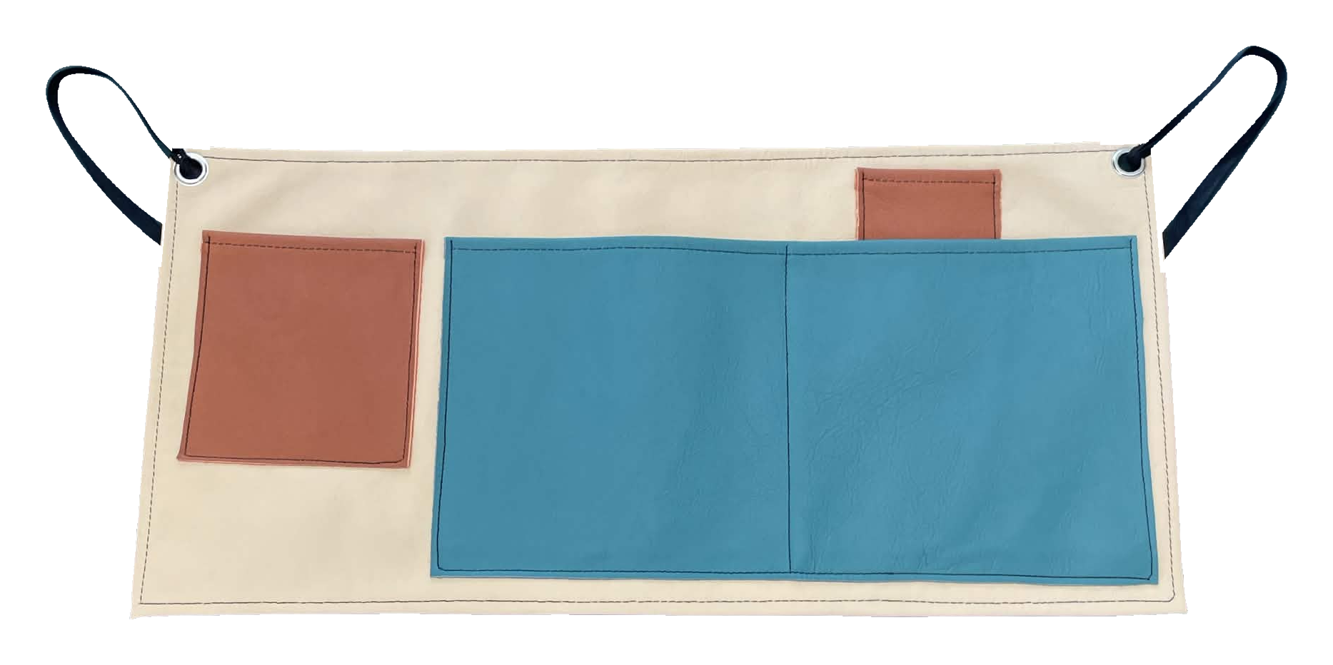 Ivory Turquoise Clay Half Apron